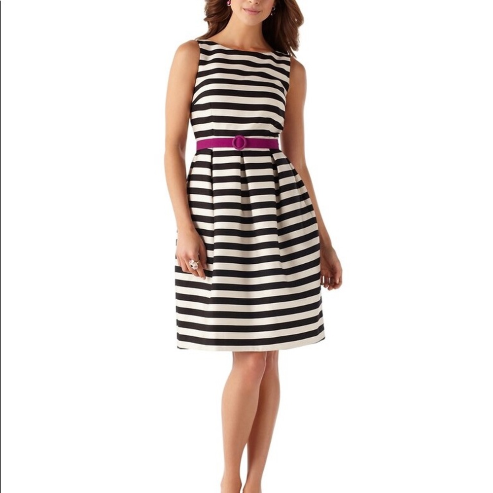 WHBM Stripe Fit and Flare Dress